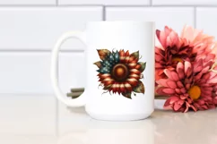 Vintage Sunflower USA Flag Clipart Product Image 2