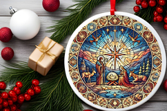Round Christmass Ornament PNG Product Image 2