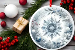 Round Christmass Ornament PNG Product Image 2