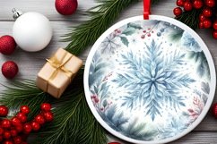 Round Christmass Ornament PNG Product Image 2