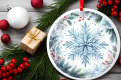 Round Christmass Ornament PNG Product Image 2