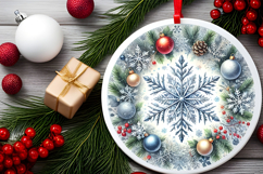 Round Christmass Ornament PNG Product Image 2