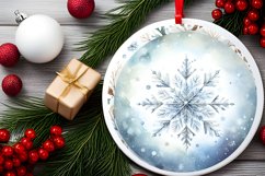 Round Christmas Ornament Sublimation|Clipart Product Image 2