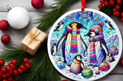Round Christmass Ornament PNG Product Image 2