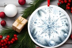 Round Christmas Ornament Sublimation|Clipart Product Image 2