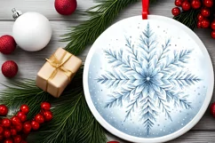 Round Christmas Ornament Sublimation|Clipart Product Image 2