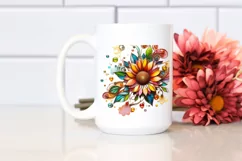 Watercolor Luxury Flower Splash Clipart Product Image 2