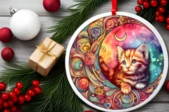 Round Christmas Ornament Sublimation|Clipart Product Image 2
