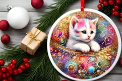 Round Christmas Ornament Sublimation|Clipart Product Image 2
