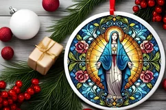 Round Christmas Ornament Sublimation|Clipart Product Image 1