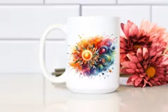 Colorful Sun Watercolor Abstract | Sublimation | Clipart Product Image 2