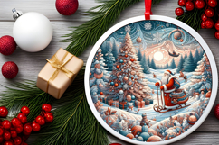 Round Christmass Ornament PNG Product Image 2