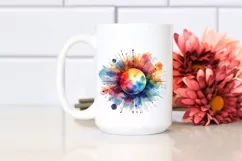 Colorful Sun Watercolor Abstract | Sublimation | Clipart Product Image 2