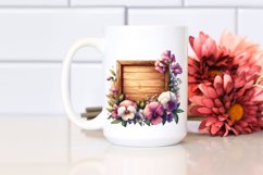 Detailed Wooden Piece with Sweet Pea | Clipart Product Image 2