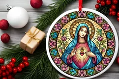 Round Christmas Ornament Sublimation|Clipart Product Image 1