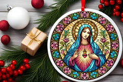 Round Christmass Ornament PNG Product Image 2