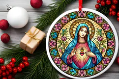 Round Christmass Ornament PNG Product Image 2