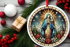 Round Christmas Ornament Sublimation|Clipart Product Image 1