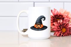 Funny Halloween Hat Watercolor | Sublimation Clipart Product Image 2