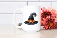 Funny Halloween Hat Watercolor | Sublimation Clipart Product Image 2