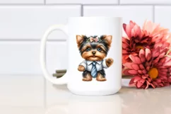 Baby Yorkshire Terrier Watercolor Clipart Product Image 2