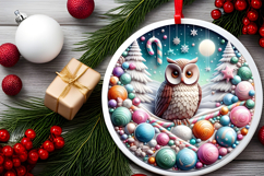 Round Christmass Ornament PNG Product Image 2