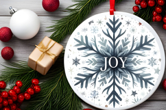 Round Christmass Ornament PNG Product Image 2