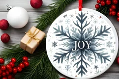 Round Christmas Ornament Sublimation|Clipart Product Image 2