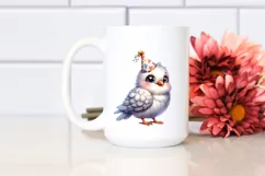 Baby Dove Standing | Watercolor Clipart Product Image 2
