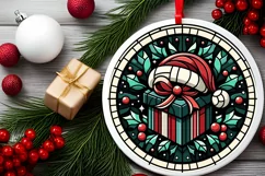 Round Christmas Ornament Sublimation|Clipart Product Image 2