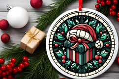 Round Christmass Ornament PNG Product Image 2