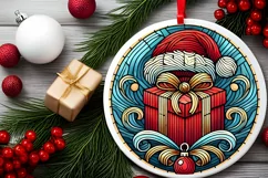 Round Christmas Ornament Sublimation|Clipart Product Image 2