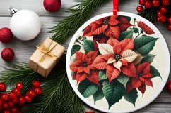 Round Christmas Ornament Sublimation|Clipart Product Image 1
