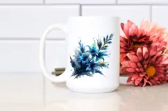 Splash of Abstract Lobelia Watercolor Product Image 2