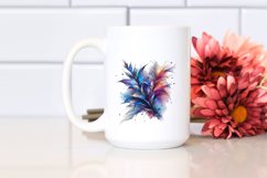 Splash of Abstract Lobelia Watercolor Product Image 2