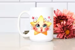 Watercolor Funny Baby Face PNG Product Image 2