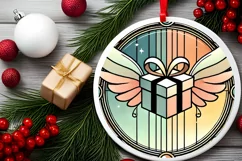 Round Christmas Ornament Sublimation|Clipart Product Image 1