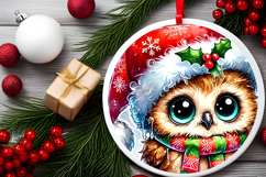 Round Christmass Ornament PNG Product Image 2