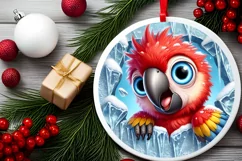 Round Christmas Ornament Sublimation|Clipart Product Image 1