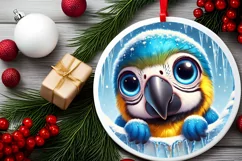 Round Christmas Ornament Sublimation|Clipart Product Image 1