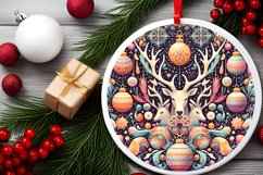 Round Christmas Ornament Sublimation|Clipart Product Image 2