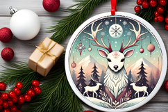 Round Christmass Ornament PNG Product Image 2