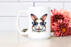Funny Cute Rabbit Portrait Sunglasses | Clipart Product Image 2