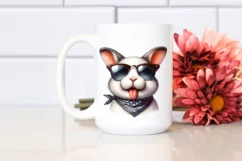 Funny Cute Rabbit Portrait Sunglasses | Clipart Product Image 2