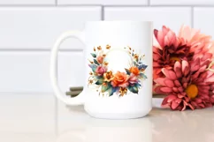 Vibrant Gold Foil Orange Roses | Sublimation Clipart Product Image 2