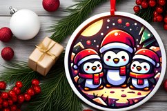 Round Christmas Ornament Sublimation|Clipart Product Image 2
