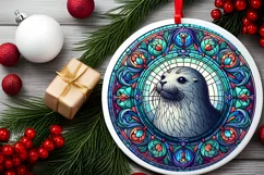 Round Christmas Ornament Sublimation|Clipart Product Image 2