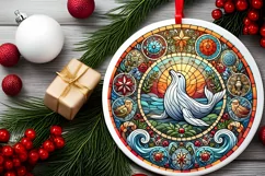 Round Christmas Ornament Sublimation|Clipart Product Image 2
