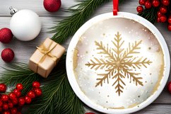 Round Christmas Ornament Sublimation|Clipart Product Image 2