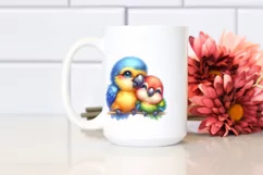 Colorful Baby Macaw Cuddling Carousel | Clipart Product Image 2